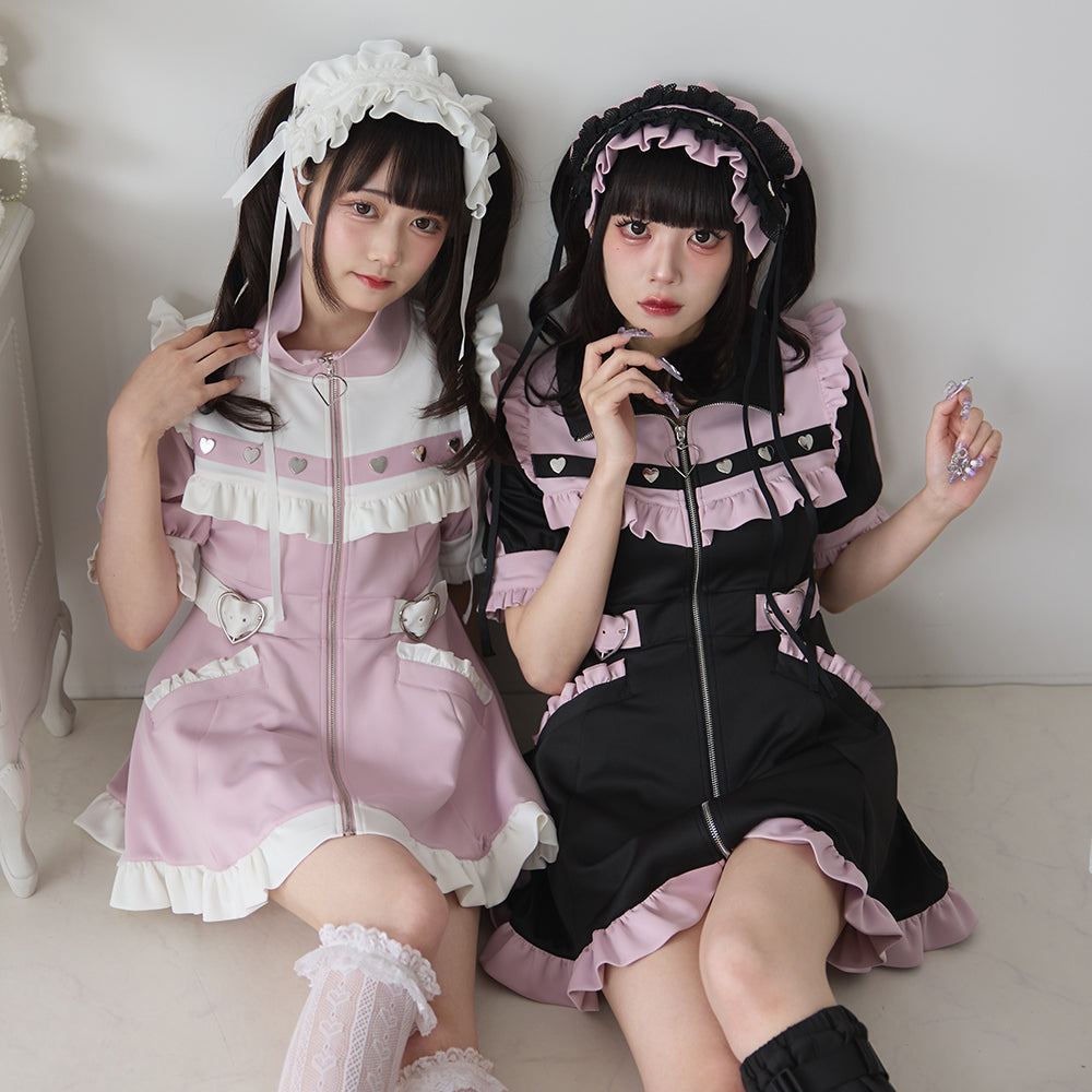 Dear My Love frill Jersey dress