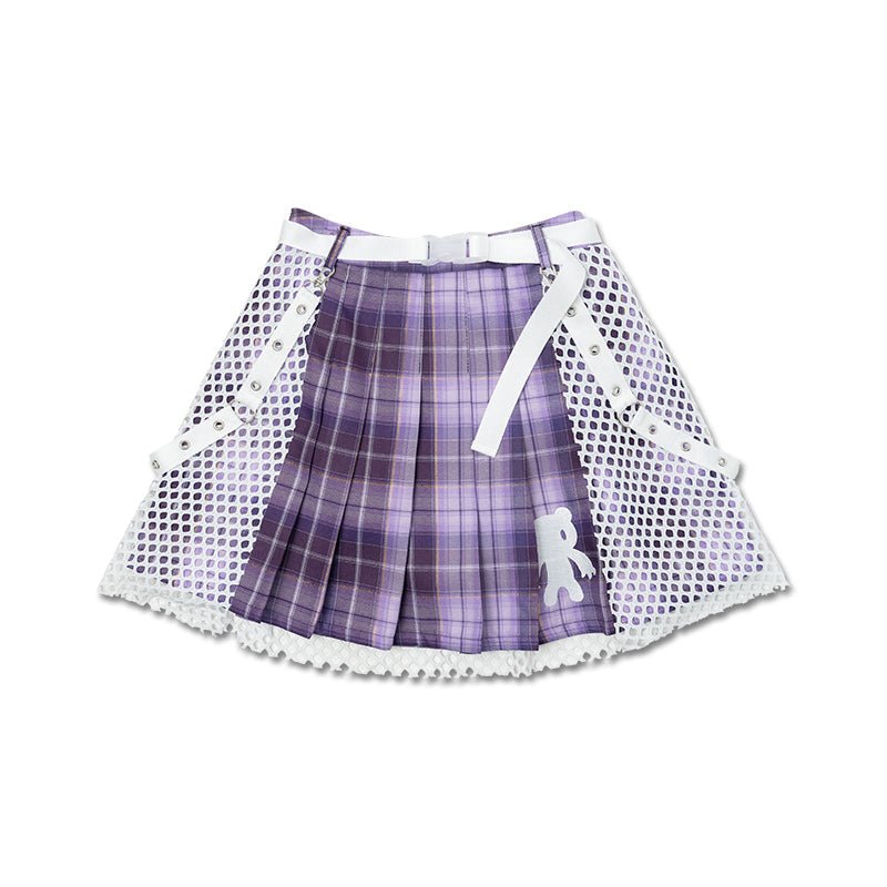 ACDC RAG & Gloomy Bear pastel mesh skirt