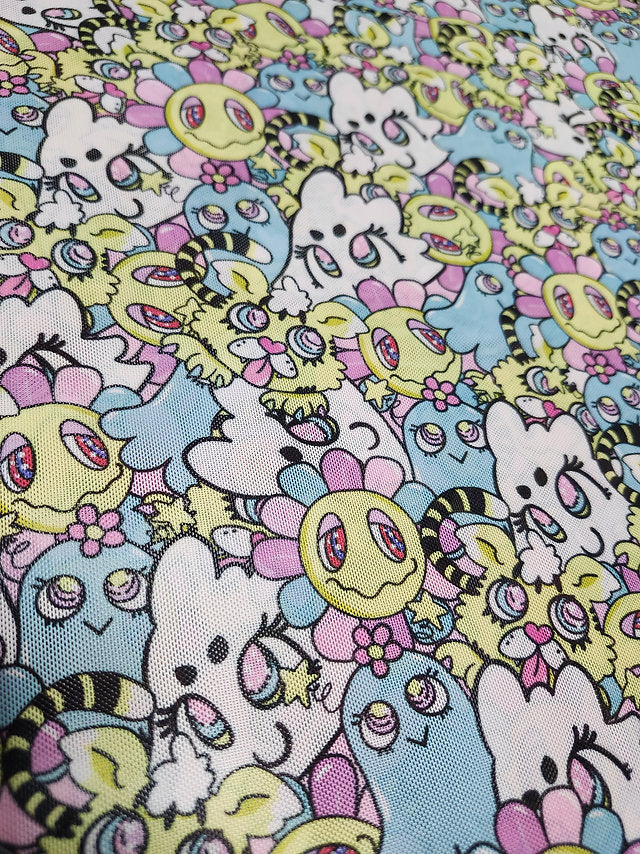 Ghost Girl Goods & 90884 “Happy Friends" collection mesh top