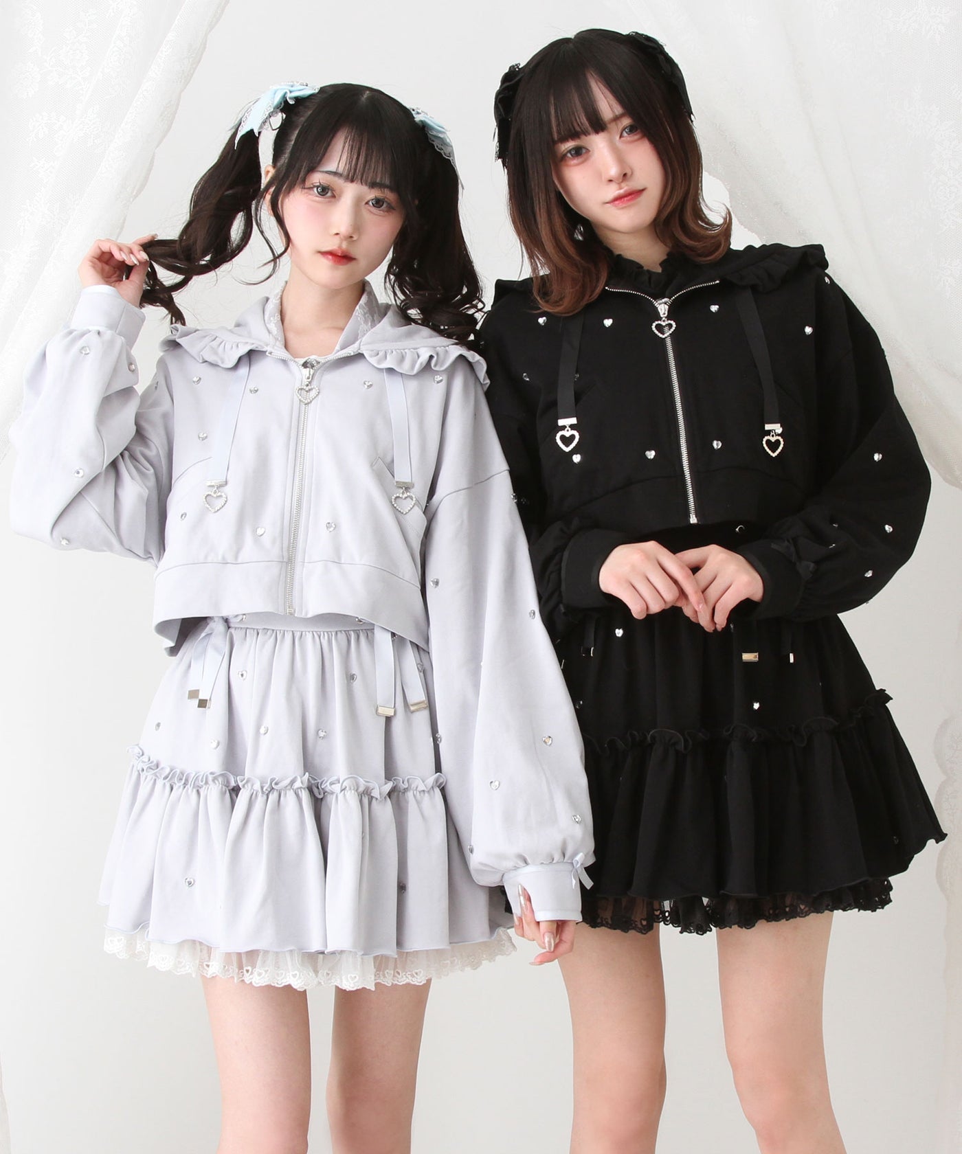 Dear My Love heart dot short hoodie