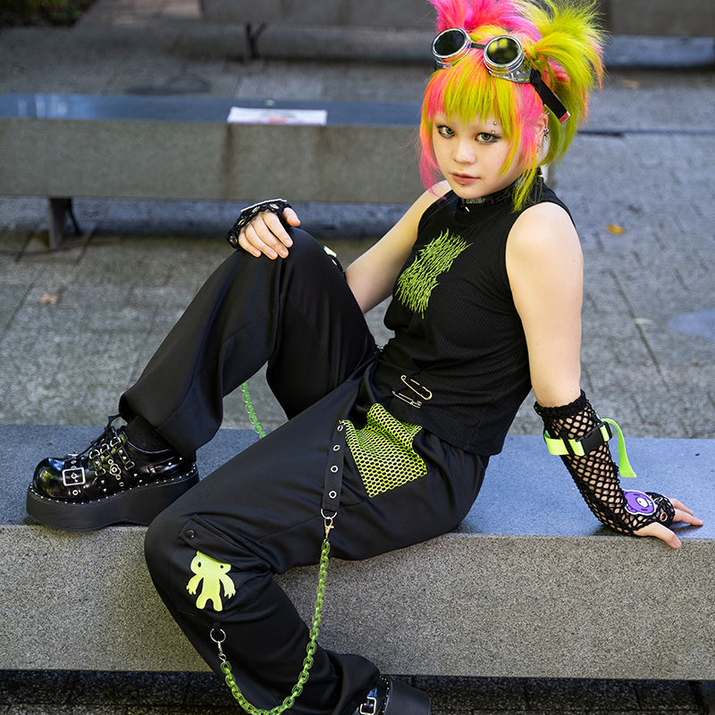 ACDC RAG & Gloomy Bear vivid sleeveless top