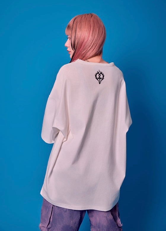 Psycho Nation x Rene "Gothic" white t-shirt ~ LAST ONE!