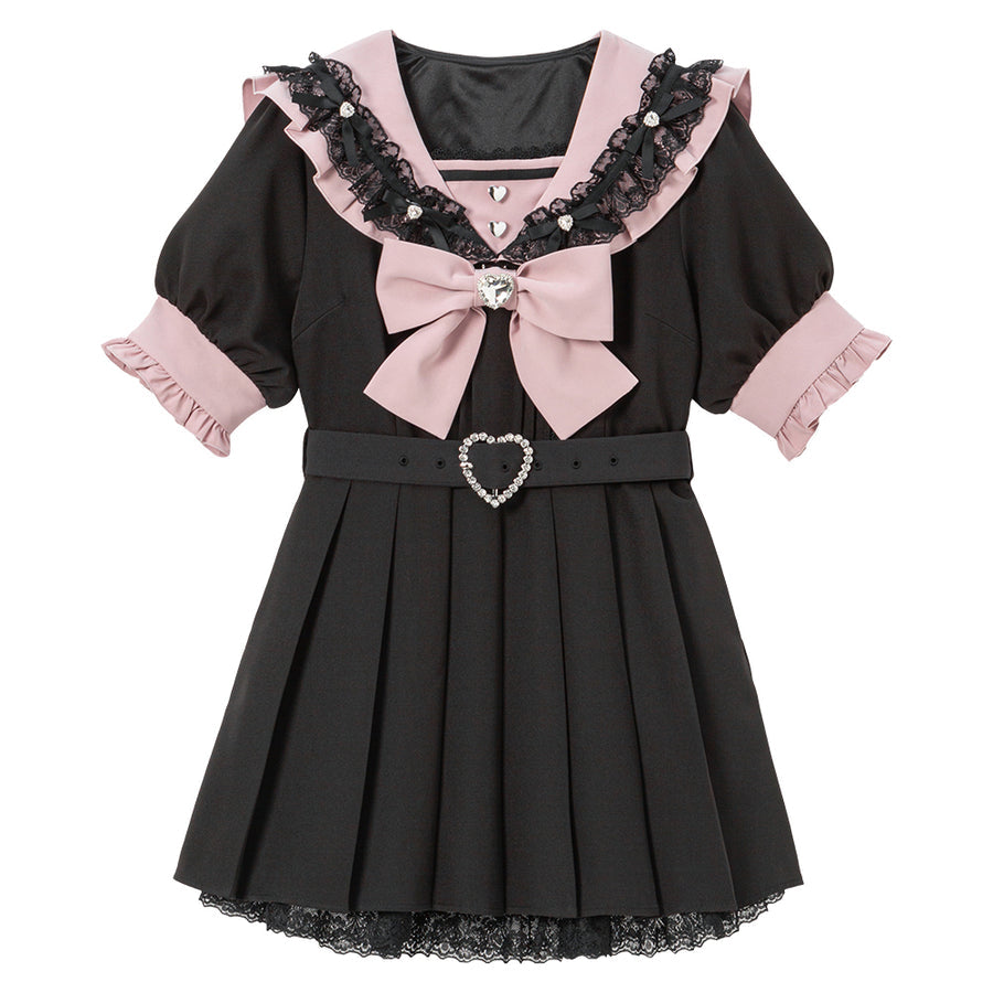 Dear My Love "Lace Frill Sailor" dress