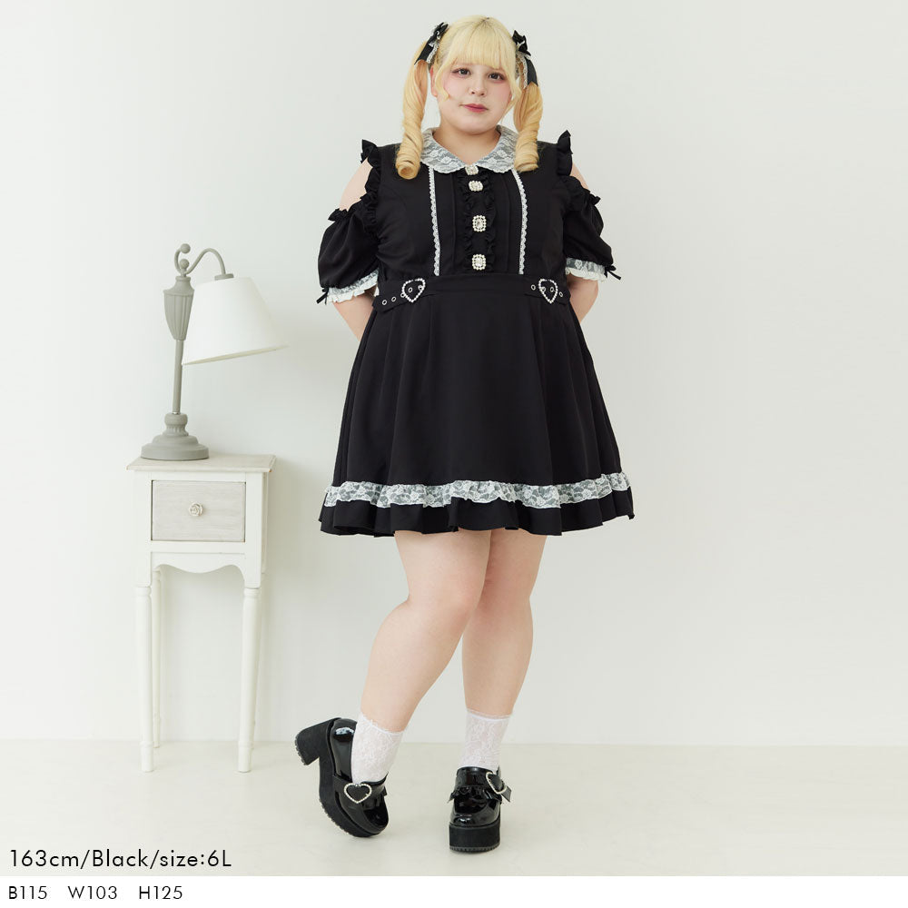 Dear My Love Whip "Kirakira Bijou lace frill" dress