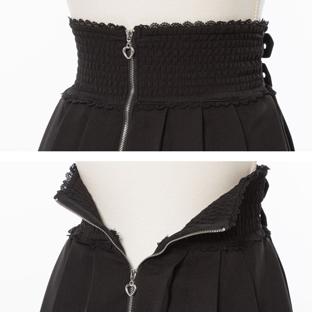 Dear My Love cross charm lace frill pleats skirt
