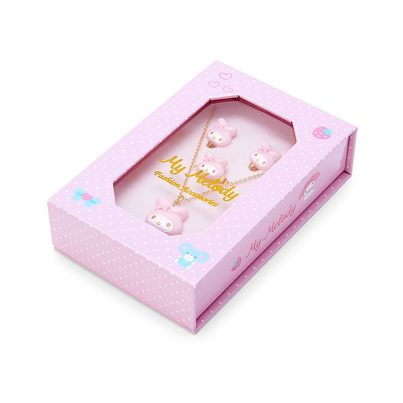Sanrio My Melody earrings, necklace & ring gift set