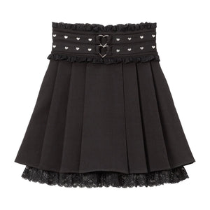 Dear My Love jirai kei heart stud skirt