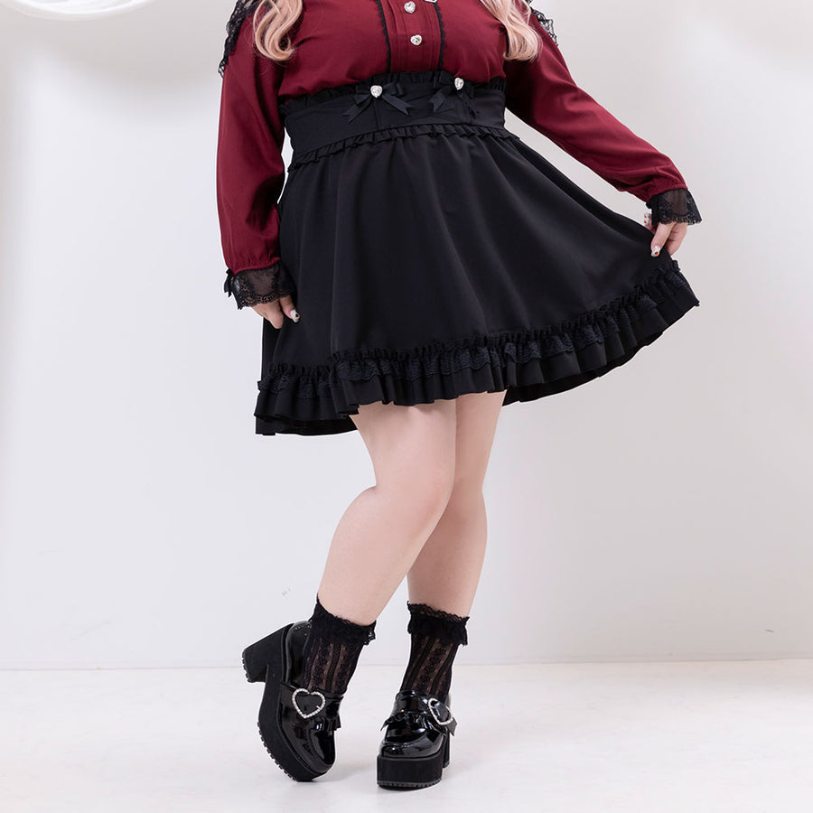 Dear My Love Whip "Heart Bijou Ribbon Frill" skirt