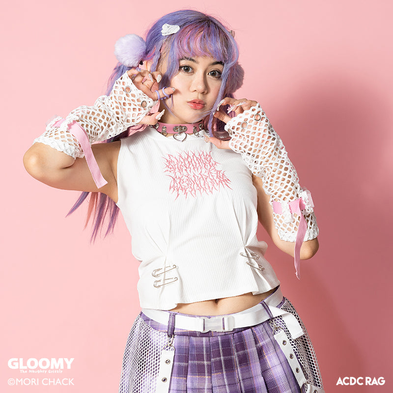 ACDC RAG & Gloomy Bear pastel sleeveless top