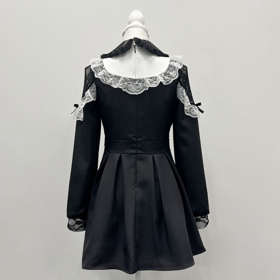 Dear My Love Whip "Sleeve Lace Yoke Frill" dress