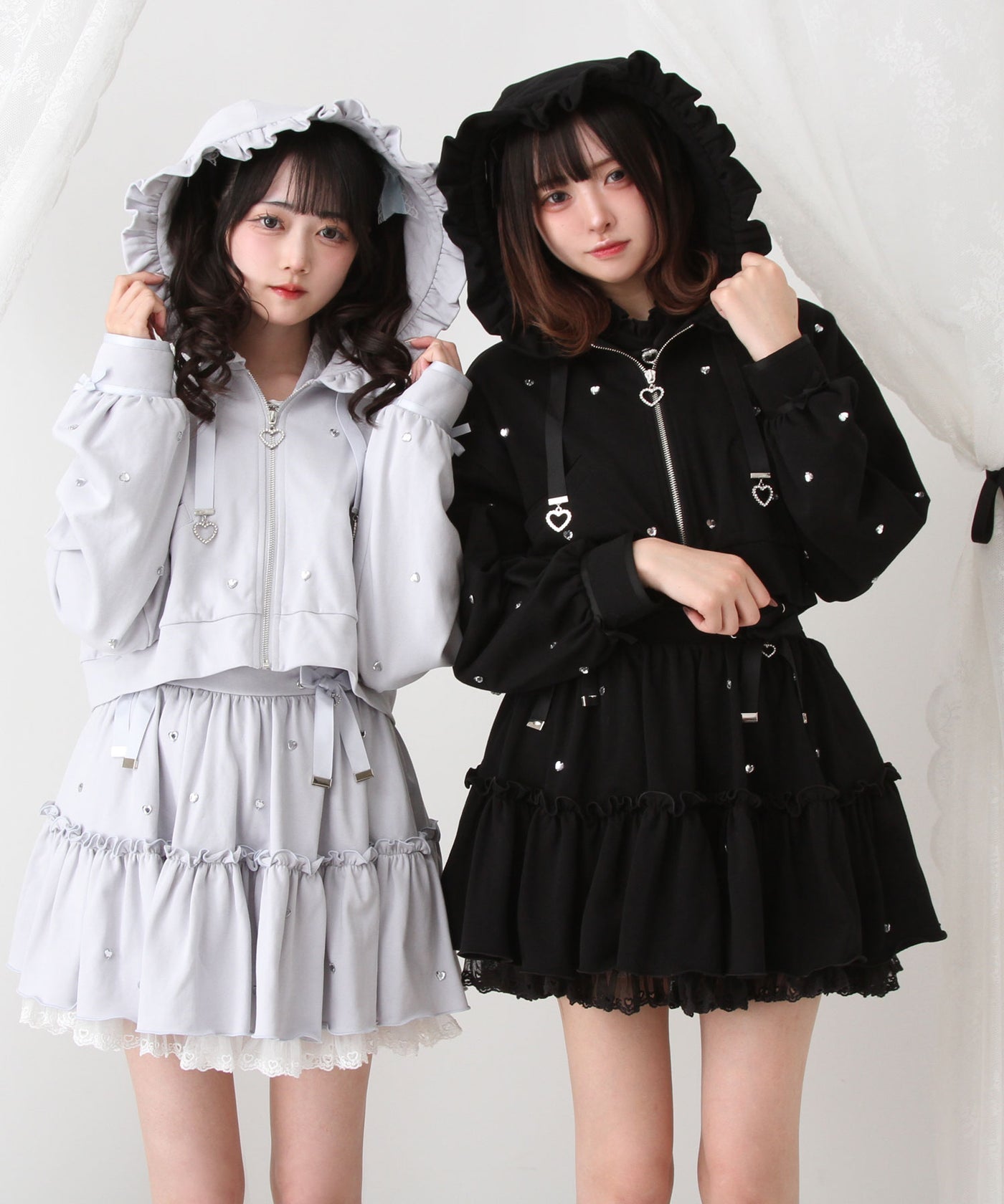 Dear My Love heart dot short hoodie