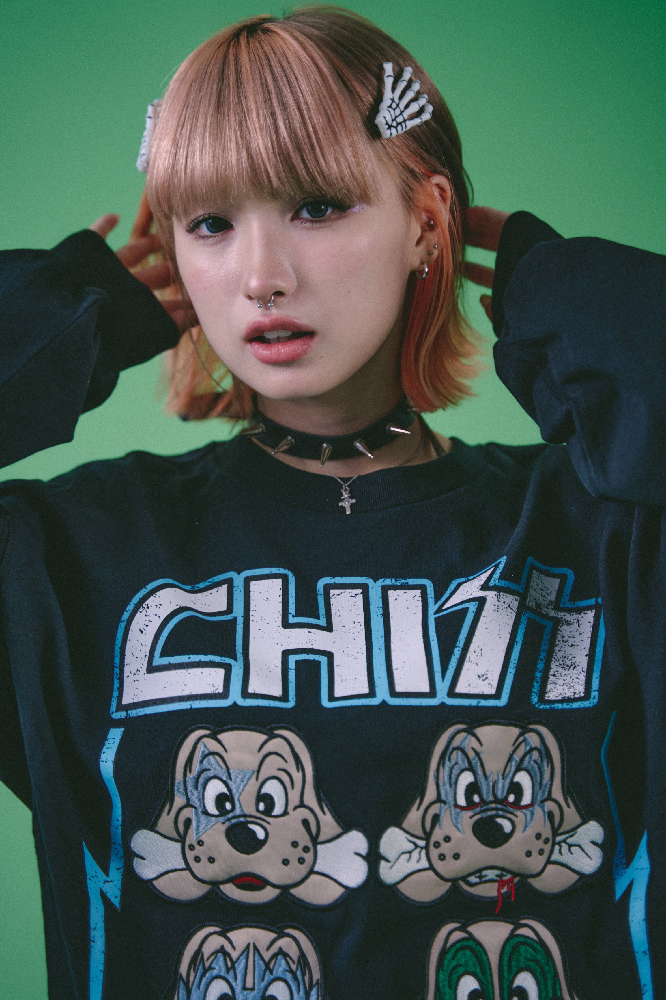 Galfy "CHISS" oversized black sweatshirt