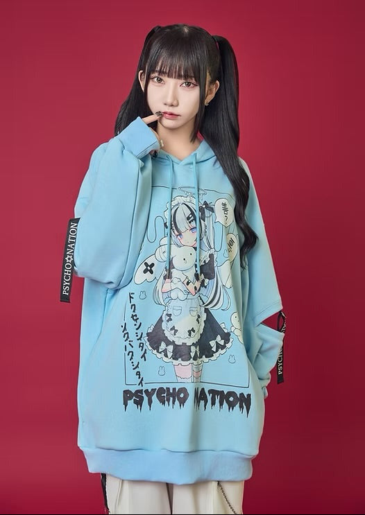 Psycho Nation x Rene collab "Maid" hoodie