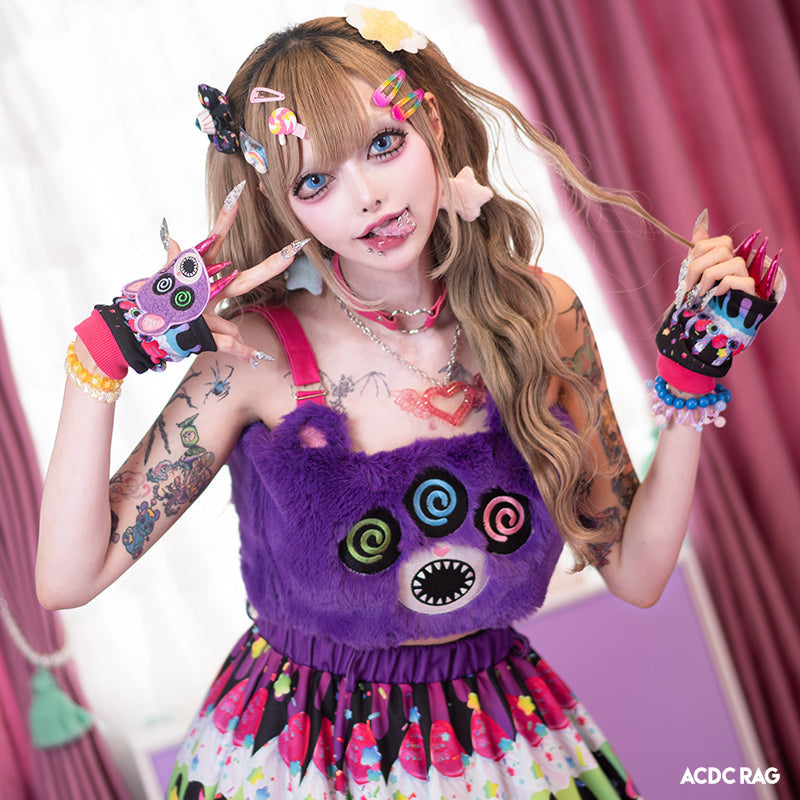 ACDC RAG Mad B-Day fluffy monster bustier