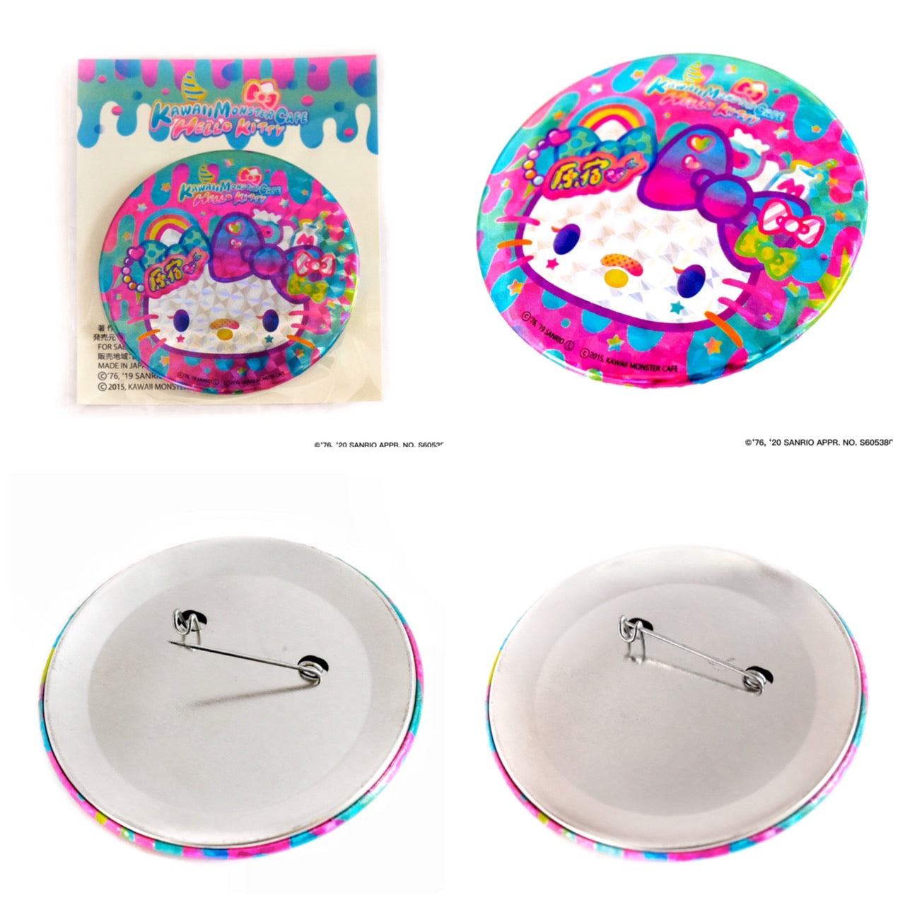 6% Dokidoki Kawaii Monster Cafe & Hello Kitty & Choppy badges