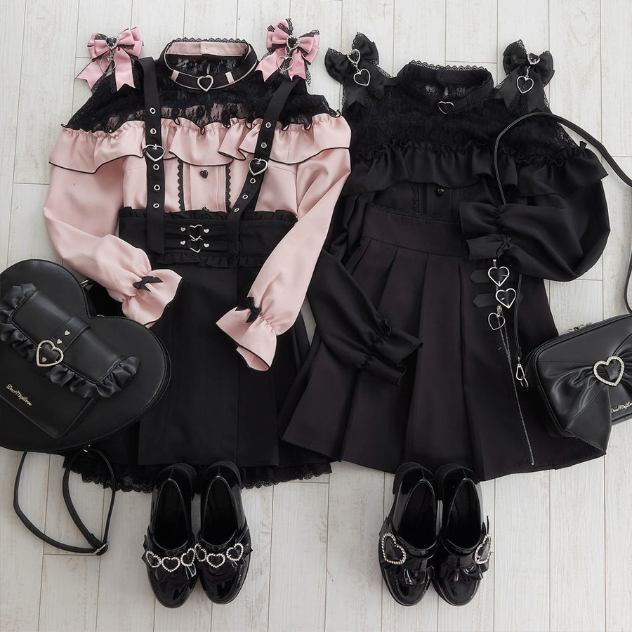 Dear My Love "Heart Choker Lace Frill" blouse