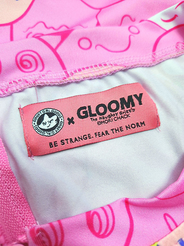 Ghost Girl Goods & Gloomy Bear collab "Ghostown" zip tee