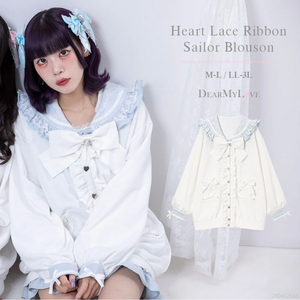 Dear My Love "Heart Lace Ribbon Sailor" jacket