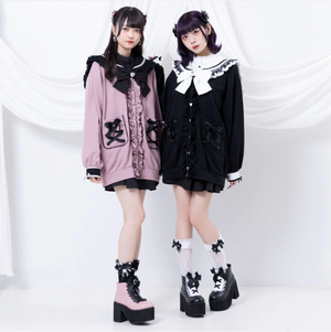 Dear My Love "Heart Lace Ribbon Sailor" jacket