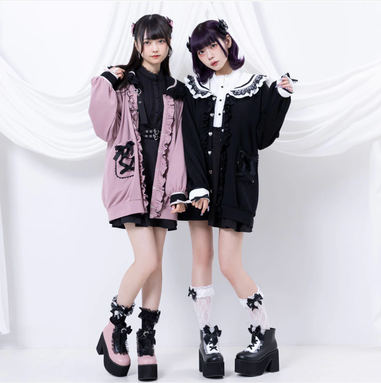 Dear My Love "Heart Lace Ribbon Sailor" jacket