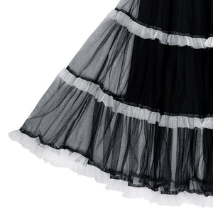 Listen Flavor black tulle tiered skirt