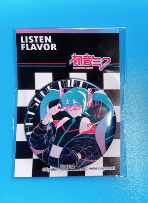Listen Flavor x Hatsune Miku badges