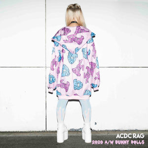 ACDC RAG bunny dolls pastel zip hoodie
