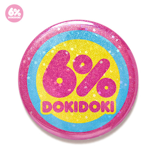 6% DOKIDOKI glitter star logo badge