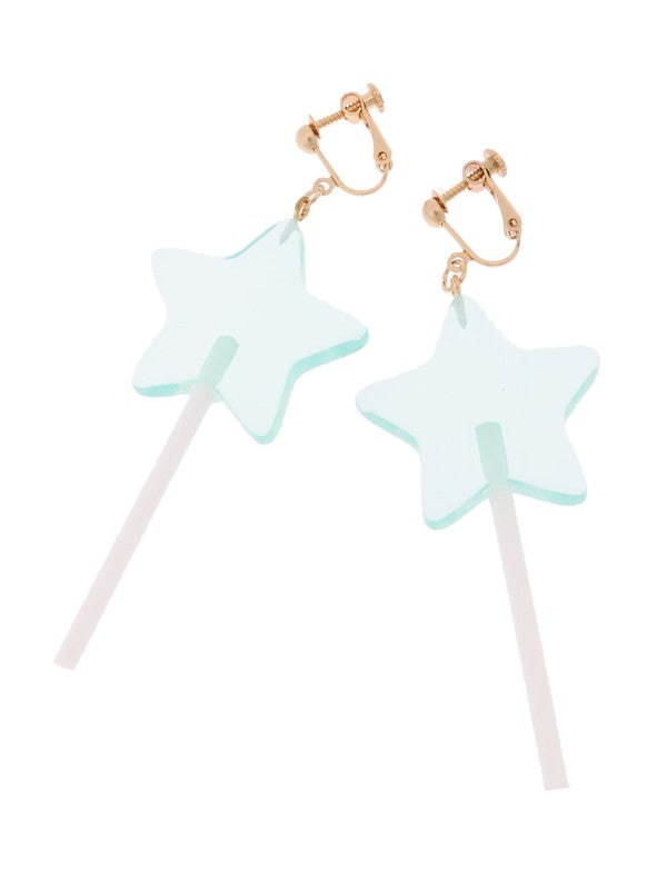 W❤️C lollipop star earrings