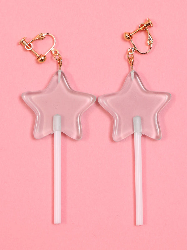 W❤️C lollipop star earrings