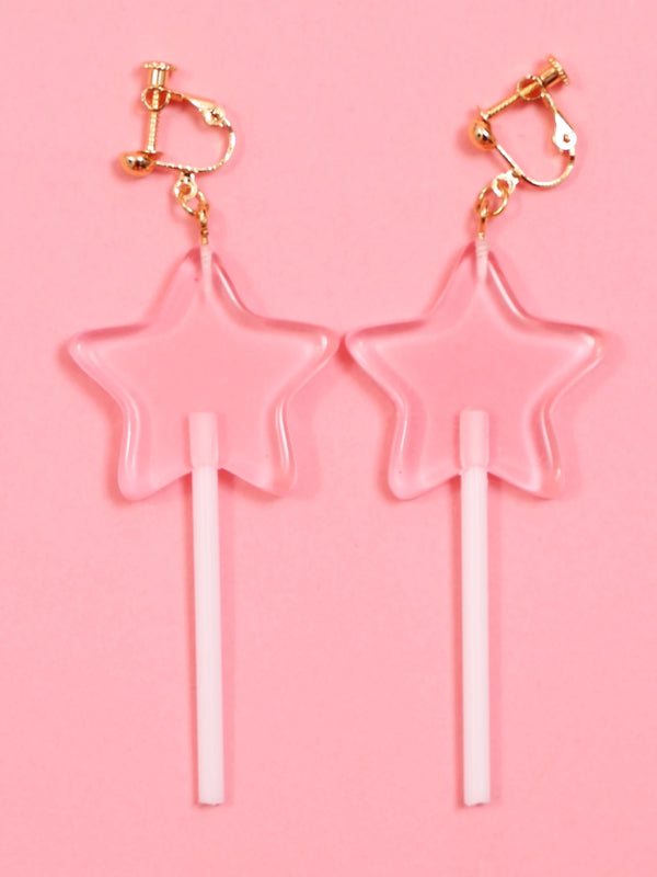 W❤️C lollipop star earrings