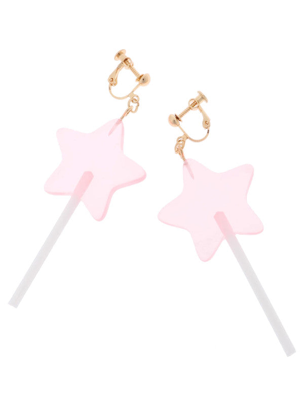 W❤️C lollipop star earrings