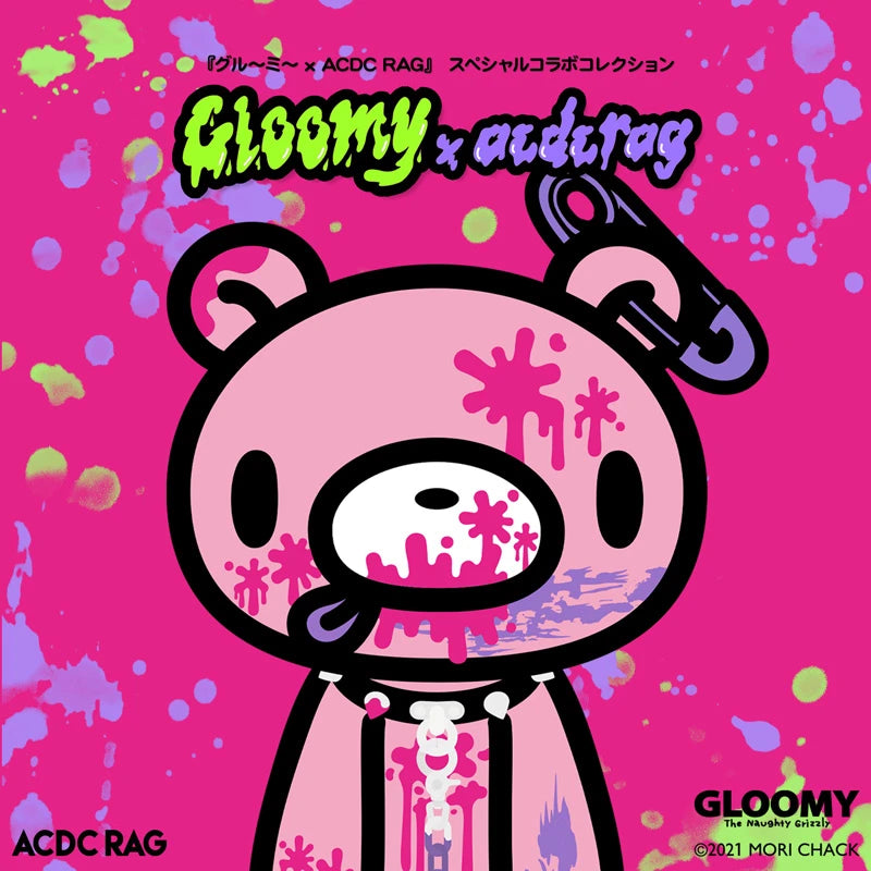 ACDC RAG and Gloomy Bear checkered t-shirt