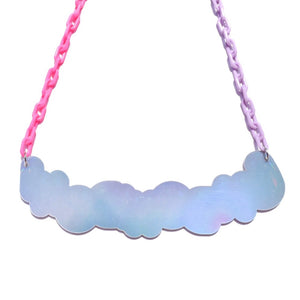 6% DOKIDOKI pastel logo plate necklace