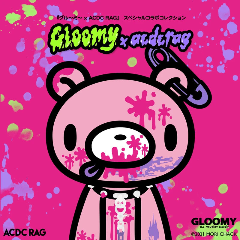 ACDC RAG and Gloomy Bear checkered hoodie – Grumpy Bunny