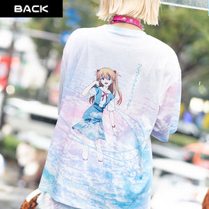 ACDC RAG and Evangelion Rei Ayanami t-shirt