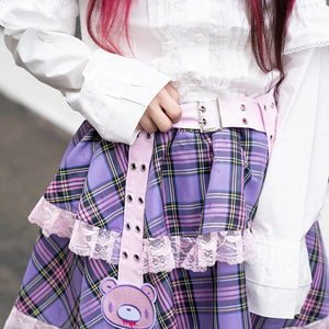 ACDC RAG & Gloomy Bear pastel belt skirt
