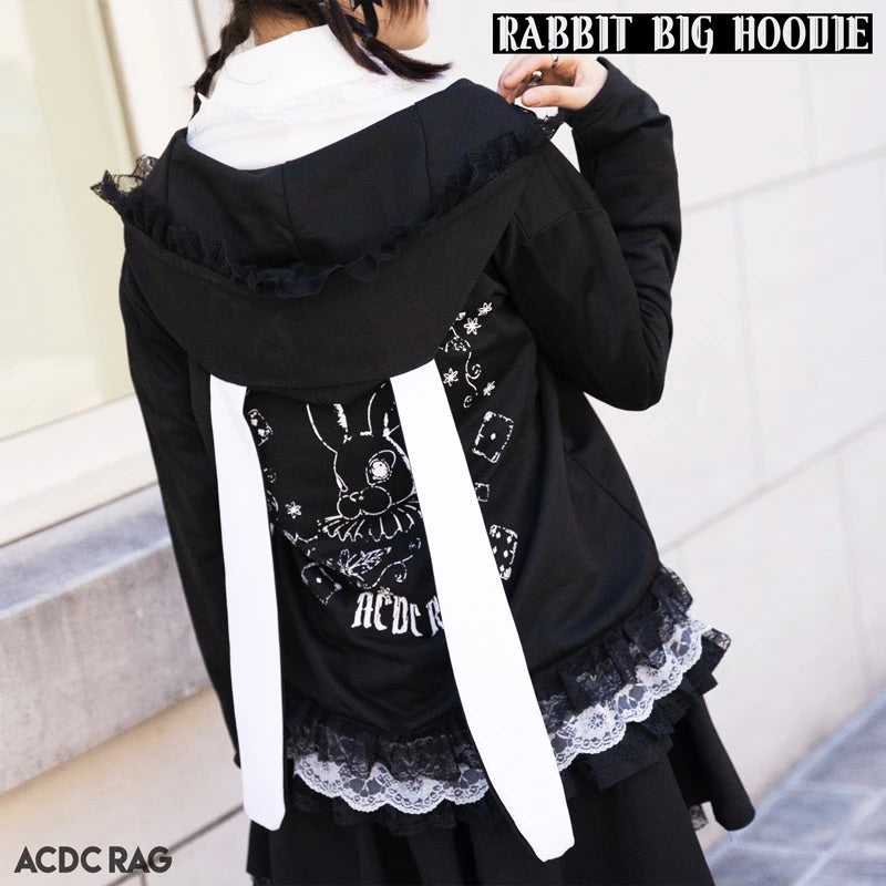 ACDC RAG rabbit hoodie big version – Grumpy Bunny