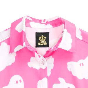 Listen Flavor pink ghost shirt