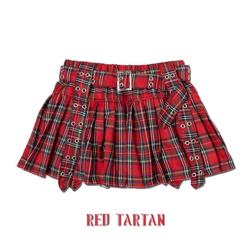 ACDC RAG red tartan mini skirt