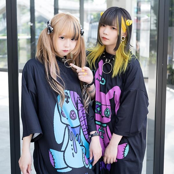 ACDC RAG Bunny Dolls "Nero" t-shirt dress