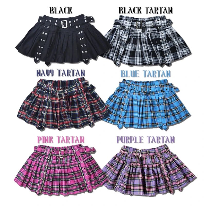 ACDC RAG pink tartan mini skirt