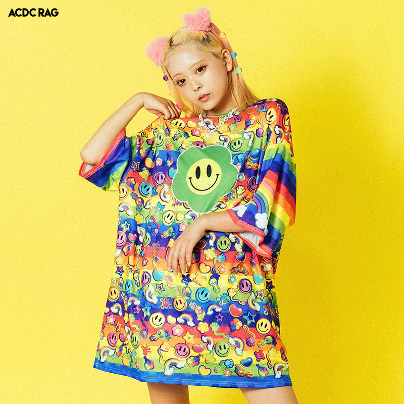 ACDC RAG x Fairy Space rainbow big t-shirt