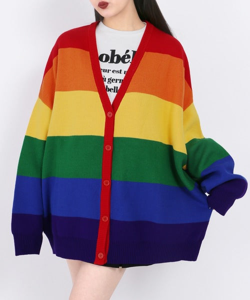 W ️C rainbow cardigan – Grumpy Bunny