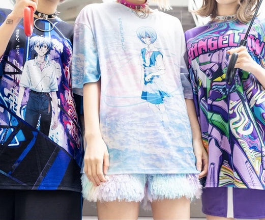 ACDC RAG and Evangelion Rei Ayanami t-shirt