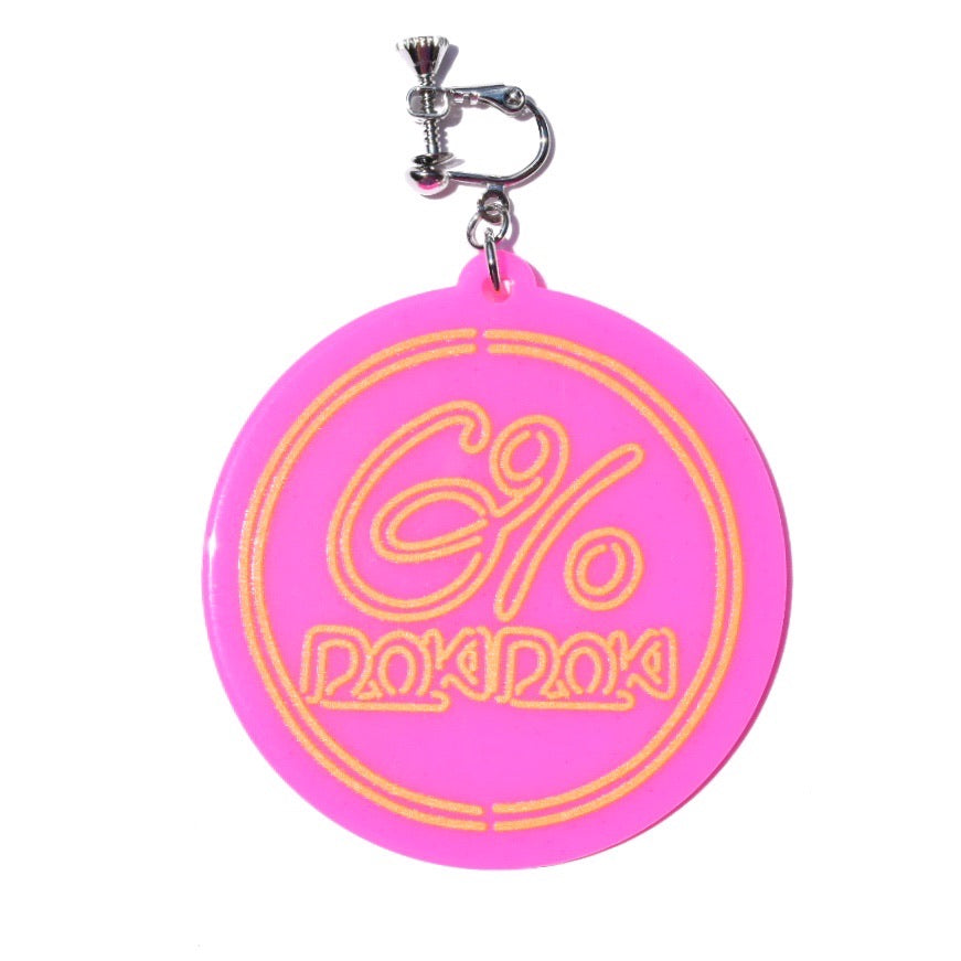 6% DOKIDOKI neon sign logo earrings