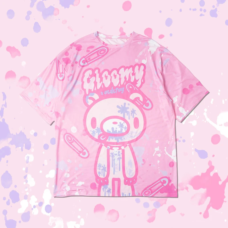 ACDC RAG and Gloomy Bear pastel t-shirt