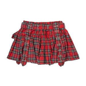 ACDC RAG pink tartan mini skirt