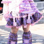ACDC RAG & Gloomy Bear plus size pastel belt skirt