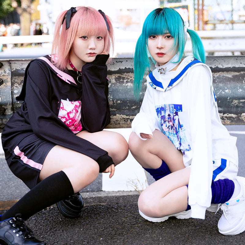 ACDC RAG x Peach Punch "Cyber Cat" sailor top